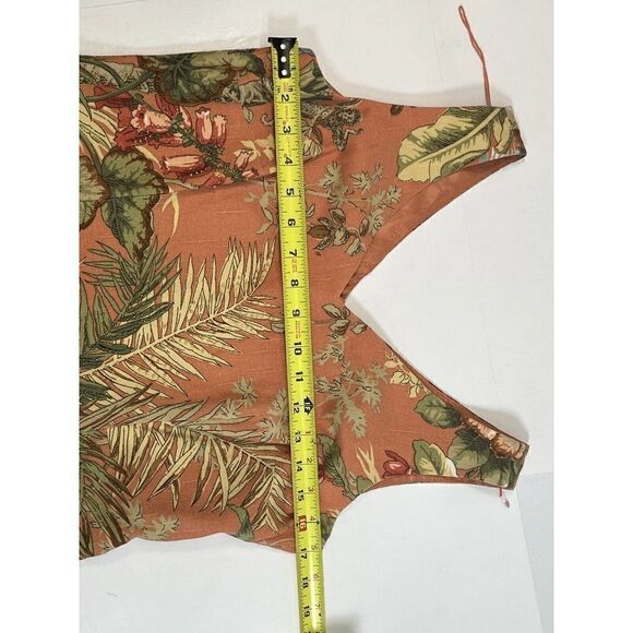 VtgTalbots Dress Hawaiian Tropical Sheath Beaded Monkey V Neck Size 8 - Picture 14 of 16